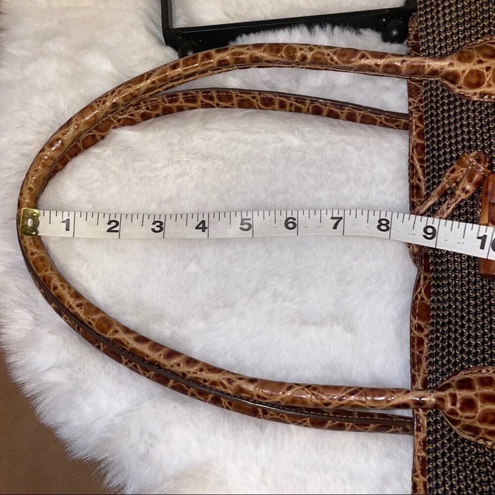 Eric Javitz Crocodile Patterned Leather Trim Shou… - image 7